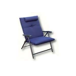 RV Camping Chair Folding Extra Wide Comfort Chair (Blue)