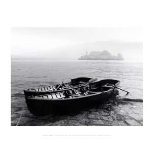  Canoes On The Lake Black and White Photography 11x14 