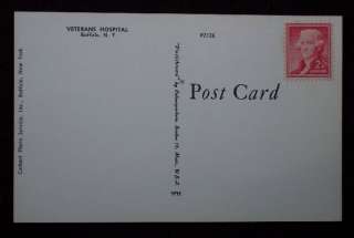 1950s Old Cars Veterans Hospital Buffalo NY Erie Co PC Stamp  