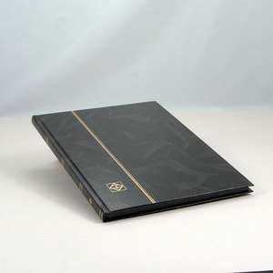   16 Page Hardcover Stockbook with Clear Interleaves, Black  