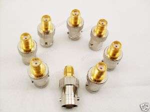 Lots of BNC female to SMA Female coax Gold adapter  