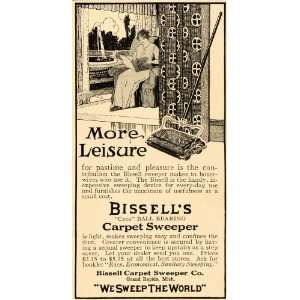 1914 Ad Cyco Ball Bissell Carpet Sweeper Antique Vacuum 