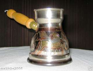 Brass Turkish Coffee Maker Pot Ibrik Pharaonic 3 cups  