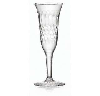   FLUTE GLASS 8 ct. HEAVY DUTY PLASTIC BARWARE STEMWARE GLASSWARE  