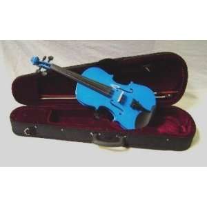   Case + Bow + Accessories   Dark Blue Color Musical Instruments