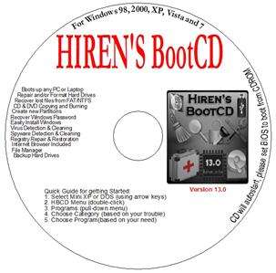 HIRENS +PC REPAIR+COMPUTER RESCUE FIX BOOT DISK ON USB  