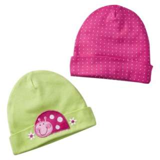 Gerber Infant Girls 2 Pack Novelty Cap Set   Green/Pink 12 24M product 
