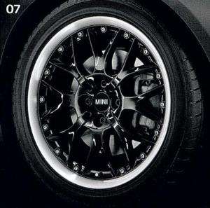 MINI Cooper 17 R90 Black Cross Spoke Rim Wheel New OEM  