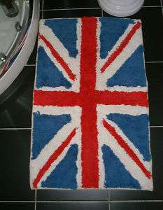   Union Jack Flag 100% Cotton Bathroom Shower Bath Mat British UK Flag