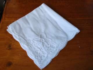 This is a nice white cotton napkin. It is 100% cotton with beautiful 