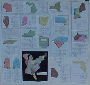 1990 Country Music RADIO MAP United States AM FM Texas  