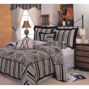  Luxury Chenille Charo King 7 Piece Comforter Set