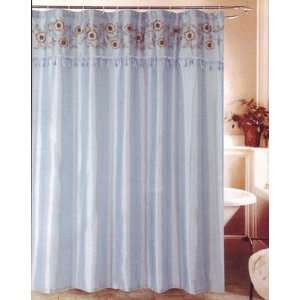 Soft Blue Blossom Shower Curtain
