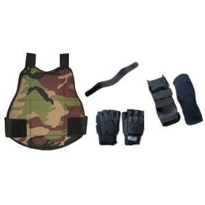  Paintball Protection Kit  Chest, Neck, Knee, Gloves 