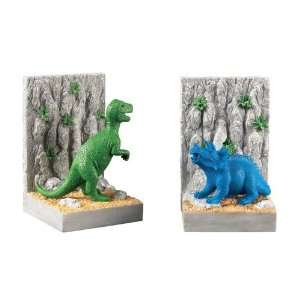  Kids Dinosaur Bright Green / Blue / Grey Bookends 93 10088 