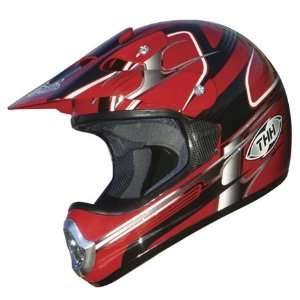    THH TX 11 Youth Multi Full Face Helmet Large  Red Automotive