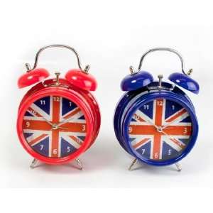 Double Bell Style Alarm Clock 11cm   Union Jack (CL0326) * One clock 