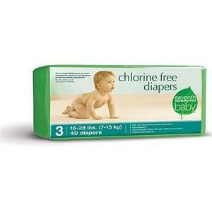 Seventh Generation Chlorine Free Diapers, Stage 3 (16 28 Lbs), 40 ct 