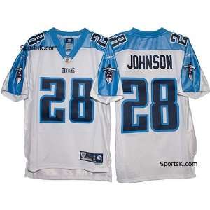  Chris Johnson Titans Stitched NFL Jersey (White) Sports 