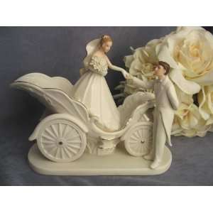  Bride and Groom Cinderella Coach Cake Top