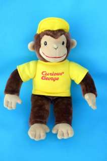 Gund Curious George Yellow Hat Shirt Plush Monkey Stuffed Animal 16 