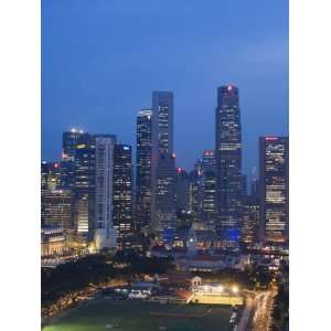  City Skyline at Dusk, Singapore, South East Asia 