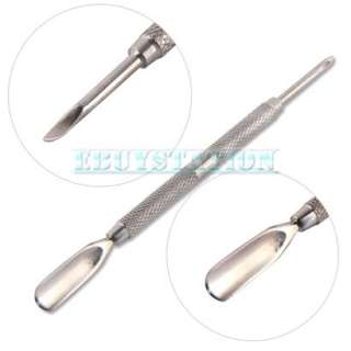 PCS STAINLESS STEEL NAIL CUTICLE NIPPER / CLIPPER & SPOON PUSHER SET