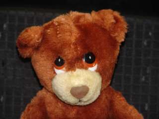 Vintage 1983 Dakin Brown Bear Stuffed Plush Sad Eye Toy  