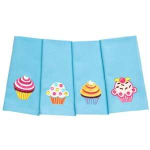   Cloth Napkins for Kids (Sweet Treats  Solid Turquoise) 4 Napkins