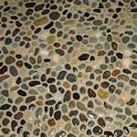 Glazed Dark Ocean Pebble Tile, 1 Sq. Ft.  