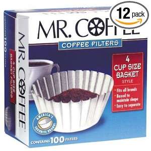 Mr. Coffee Basket Coffee Filter, 100 Count (Pack of 12)  