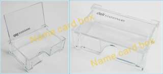 Office Business Name Card Box Holder Deck Transparent  