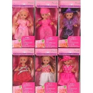  Ballgown Princess Collection Set of 6 Dolls Toys & Games