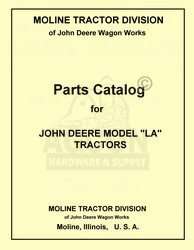 John Deere LA Tractor Parts Manual Catalog JD 1941 1946  