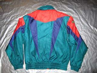 DESCENTE MENS SKI JACKET Green Blue Red Size SMALL Insulated Stow 