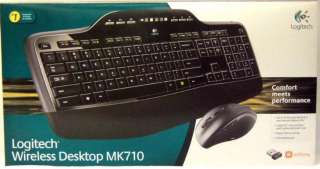Logitech Wireless Desktop Keyboard & Mouse Bundle Model MK710 New 