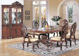 Formal Dining Room Set Table China Cabinet Dark Cherry  