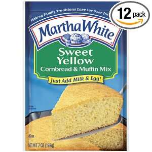 Martha White Sweet Yellow Cornbread and Muffin Mix, 7 Ounce Packages 