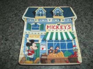 Set of 6 Walt Disney Mickeys Village Collector Plates Bradford 