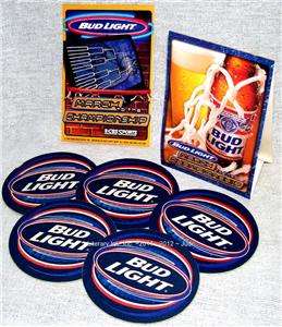 BUD LIGHT BEER COASTERS & TABLE ADS MARCH MADNESS 1999  