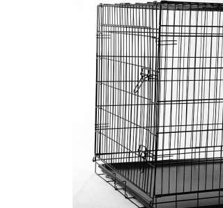 New 42 3 Door Folding Pet Dog Cage Crate Kennel with Divider  