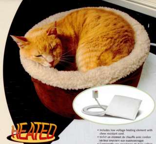   the petmate heated round bed is perfect for your cat or small dog