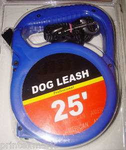 RETRACTABLE DOG LEASH BLUE AUTOMATIC NEW  