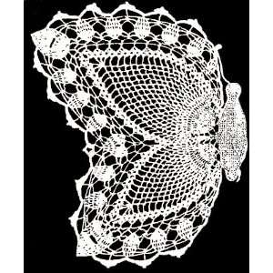 Vintage Crochet PATTERN to make   Pineapple Butterfly Doily Set. NOT a 