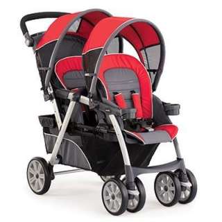 NEW CHICCO CORTINA TOGETHER DOUBLE STROLLER, FUEGO  