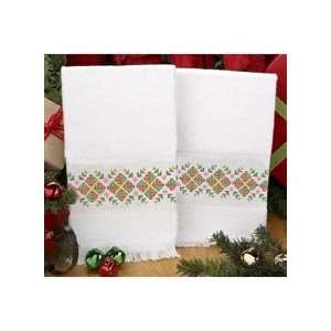   Border Terry Towel Pair Stamped Cross Stitch Kit