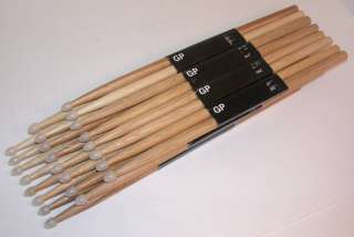 NEW Lot of 24 OAK Drum Sticks 5B Drumsticks Nylon Tip  