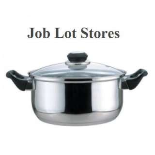 Dutch Oven Stock Pot Stainless Steel Glass Cover 4qt  