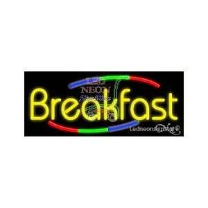  Breakfast Neon Sign 13 Tall x 32 Wide x 3 Deep 