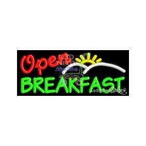  Breakfast Open Neon Sign 13 Tall x 32 Wide x 3 Deep 